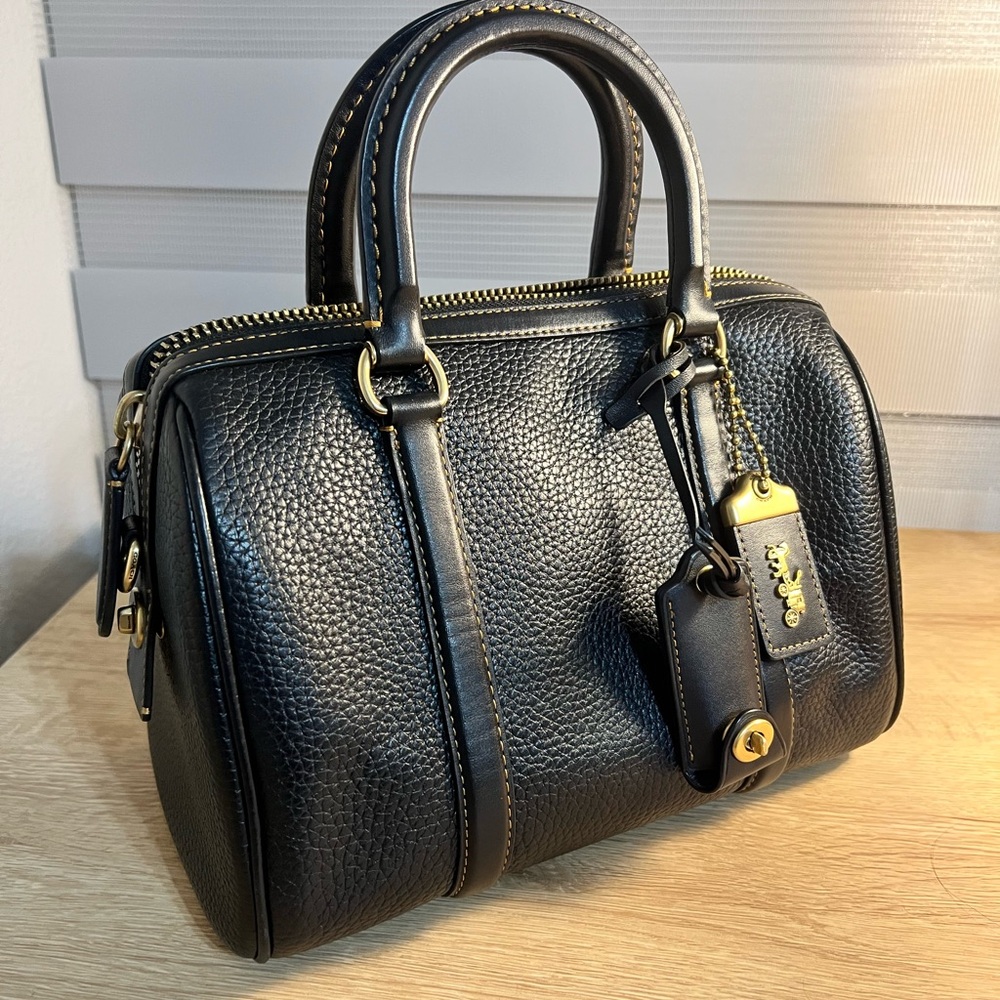 Coach Black Pebbled Leather Handbag (Ruby 25). Selling to @classicgirl85 - Picture 2 of 16